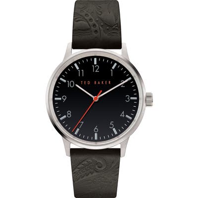 Ted Baker London Cosmop Leather Strap Watch, 40Mm