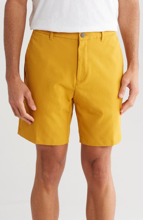 Solid Flat Front Golf Shorts