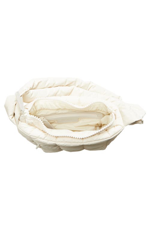 Veecollective Porter Water Repellent Quilted Messenger Crossbody Bag In Birch