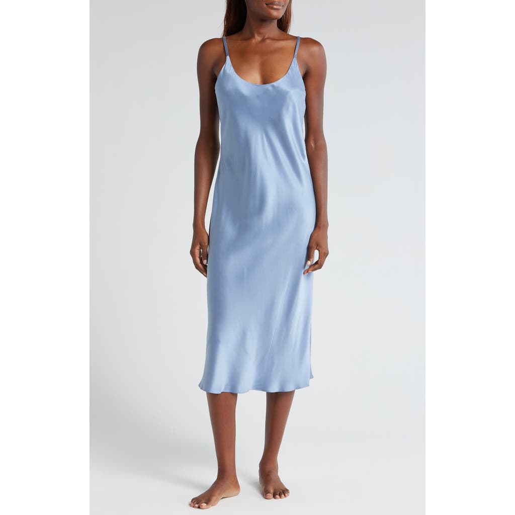 Lunya Washable Silk Slipdress Nightgown In Pastoral Blue