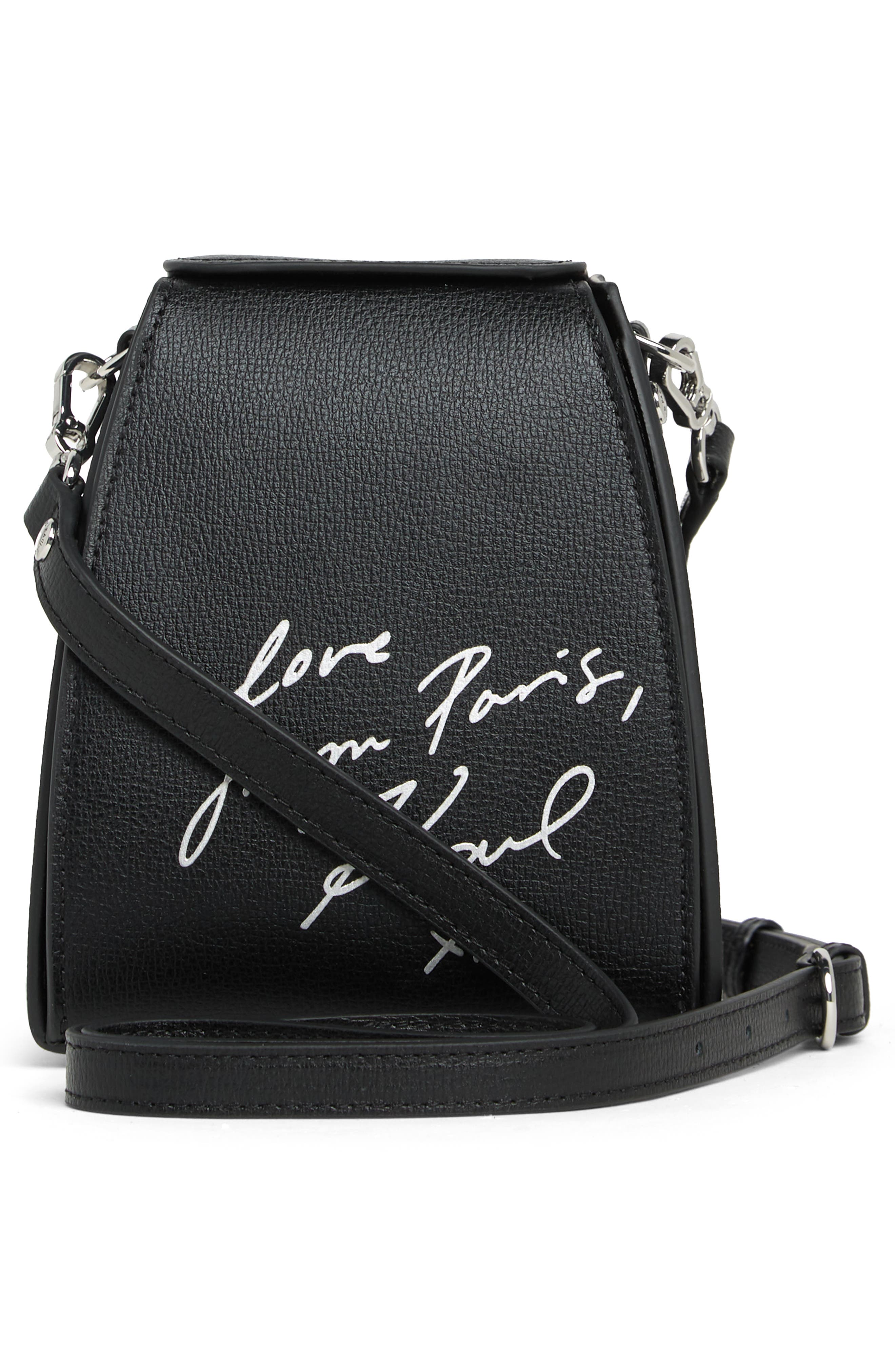 Karl Lagerfeld Paris Ikons Leather Crossbody Bag Nordstromrack
