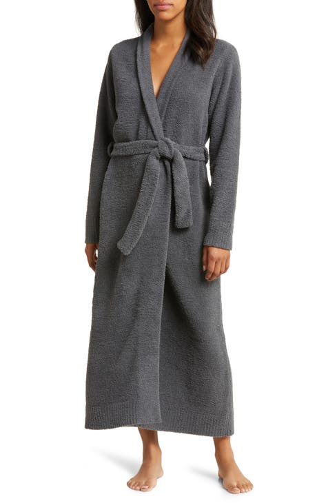 Gingerlilly Desire Grey long Plush Robe – Total Woman Total Home