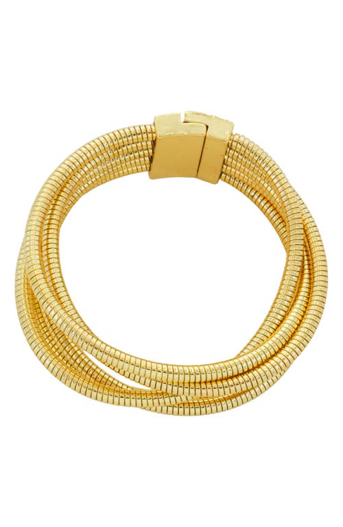 Panacea Layered Coil Bracelet in Gold 