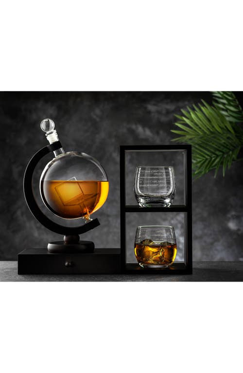 JOYJOLT JOYJOLT EXECUTIVE COMPUTER GLASS DECANTER, ETCHED GLASS & DISPLAY SET