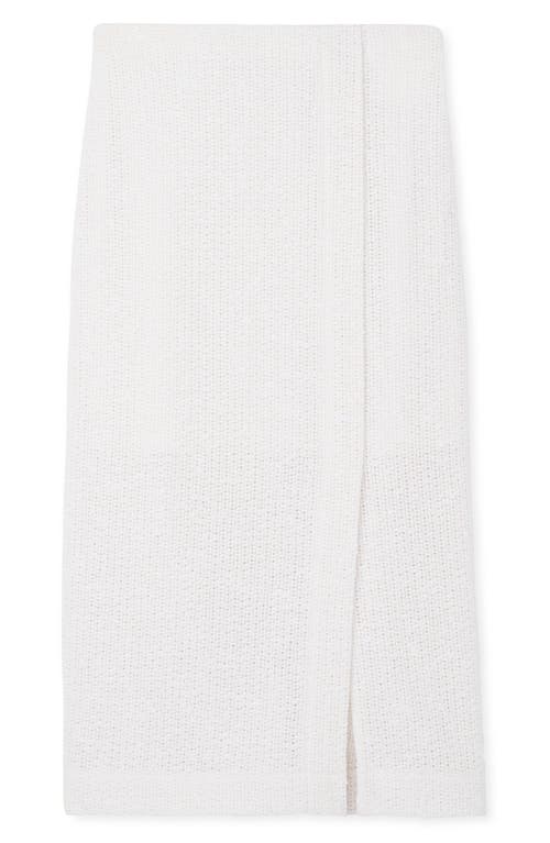 St John St. John Collection Open Weave Tweed Skirt In Ivory