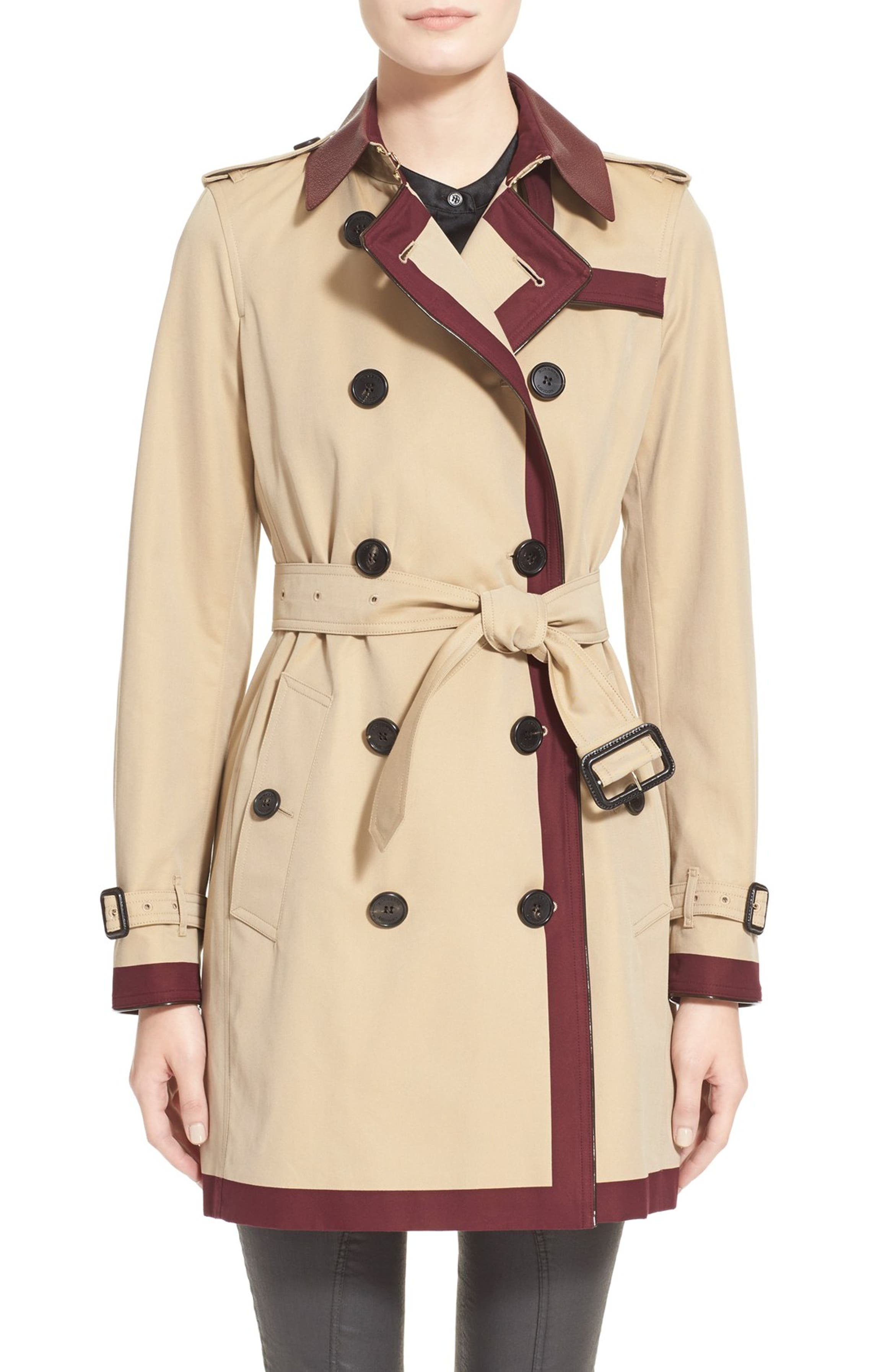 Burberry London Contrast Trim Modern Fit Trench Coat | Nordstrom