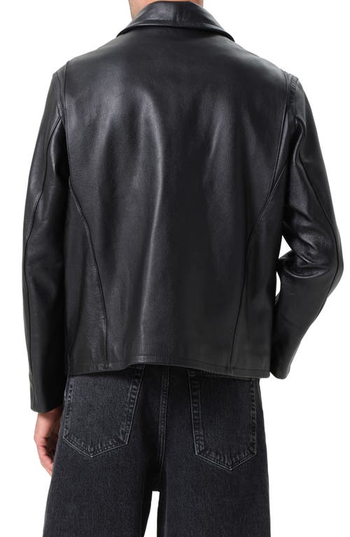 Agolde Chadwick Leather Jacket In Black