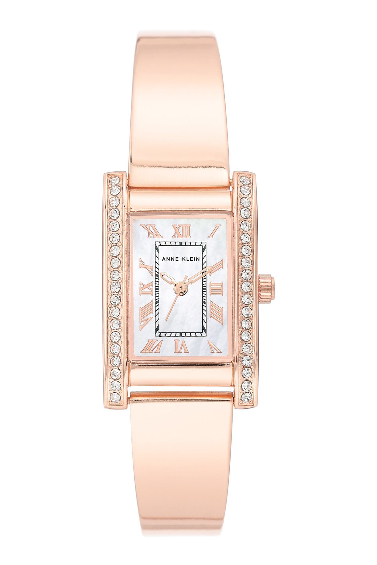 anne klein women's rose goldtone bracelet watch