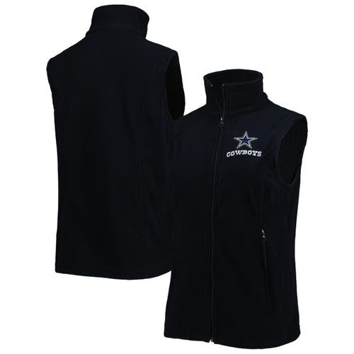 Women's Dunbrooke Navy Dallas Cowboys Houston Fleece Full-Zip Vest
