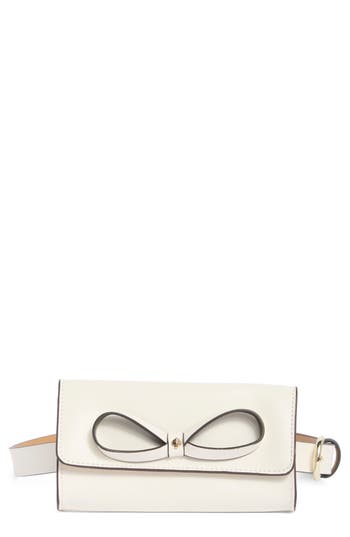 Shop Kate Spade New York Bow Belt Bag In Parchment