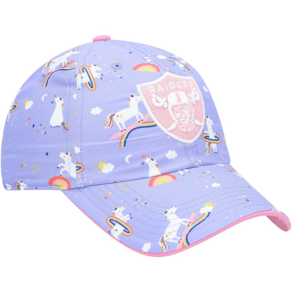 Girls Preschool '47 Purple Seattle Seahawks Unicorn Clean Up Adjustable Hat