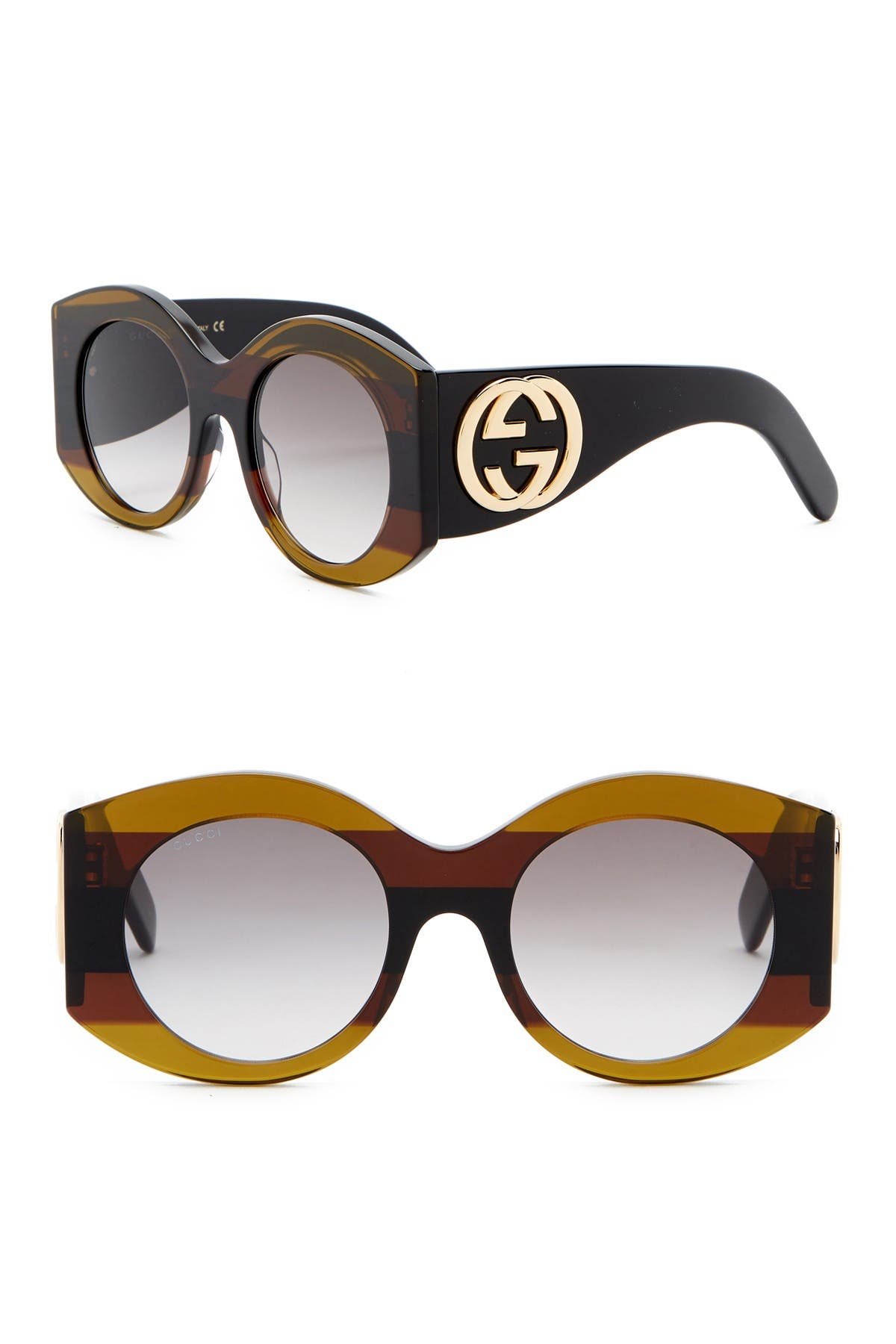 gucci 51mm round sunglasses