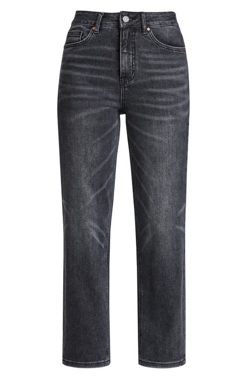 Bayeas Plus Size High Rise Straight Jeans In Black Stone