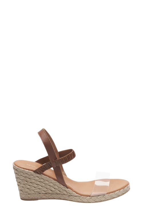 Andre Assous André Assous Alberta Espadrille Sandal In Cuero/clear Nappa Leather