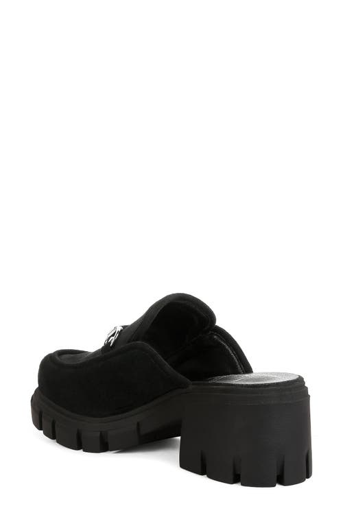 London Rag Prosper Velvet Slip On Loafers In Black