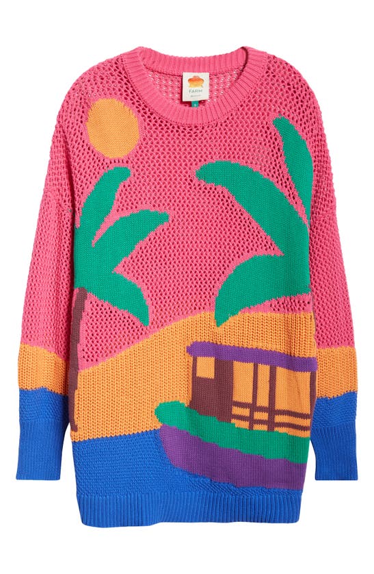 Shop Farm Rio Amazon Stamps Cotton Sweater In Amazon Stamps Multicolor