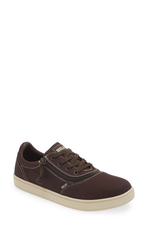 BILLY Footwear Low II Sneaker in Dark Brown/White