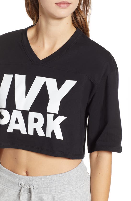 Shop Ivy Park ® Logo Crop Tee In Black