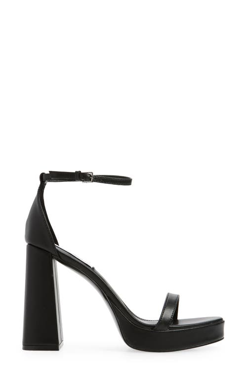 Steve Madden Veronika Platform Sandal In Black Leather