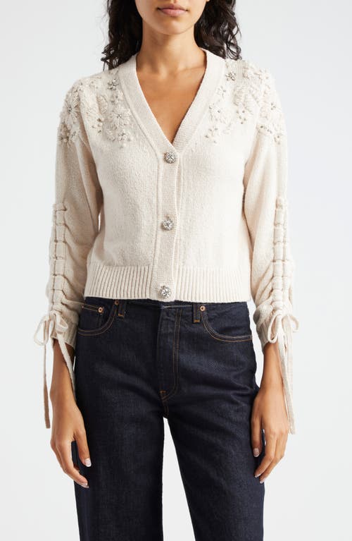 Cinq à Sept Brie Embroidered Cardigan Gardenia at Nordstrom,