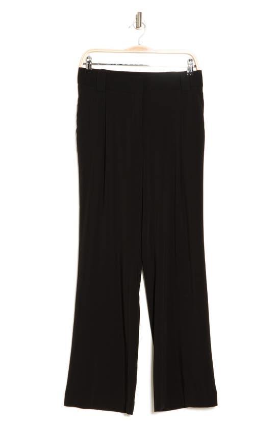 Shop Amanda & Chelsea Soft Pleat Texture Trousers In Black
