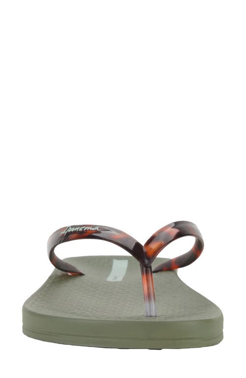 Ipanema Ana Flip Flop In Green/clear