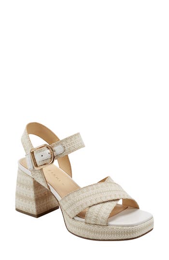 Marc Fisher Ltd Gemmie Platform Sandal In Light Natural 110