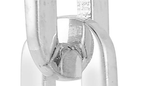 Shop Chloe & Madison Chloe And Madison Rhodium Plated Sterling Silver Triple Link Drop Earrings