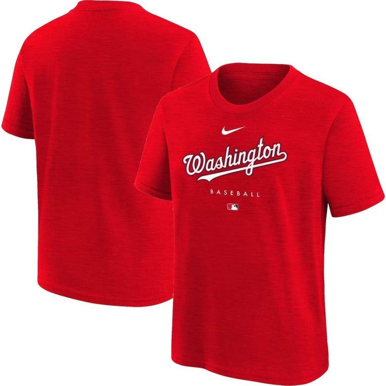 Nike Kids' Youth   Red Washington Nationals Authentic Collection Early Work Tri-blend T-shirt