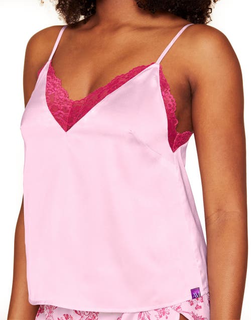 Adore Me Linny Pajama Camisole & Shorts Set In Floral Pink
