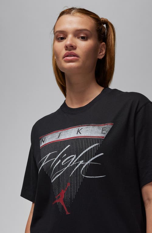 Shop Jordan Flight Heritage Graphic T-shirt In Black/gym Red