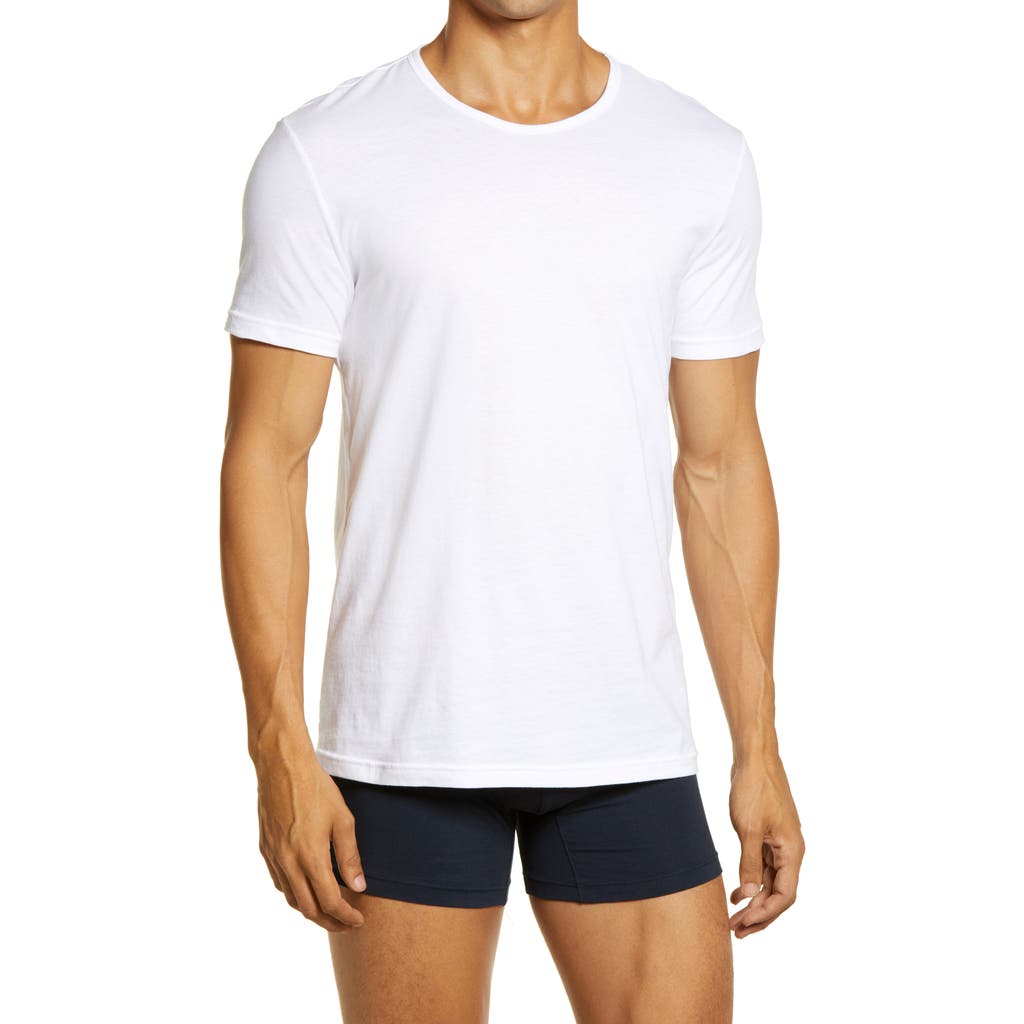 Emporio Armani 3-pack Cotton Crewneck T-shirts In White