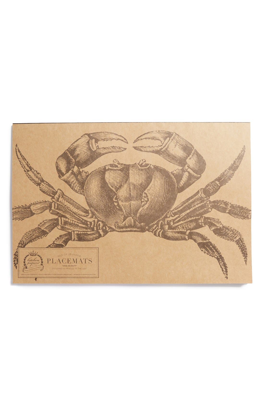 Kitchen Papers by Cake 'Crab on Kraft' Paper Placemat Pad Nordstrom