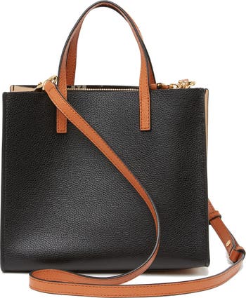 BNWT Marc Jacobs Mini Grind Coated Leather Tote in Beech (Olive)