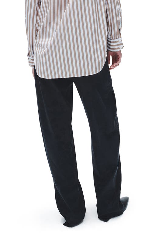 Rag & Bone Donovan Linen Blend Wide Leg Pants In Black