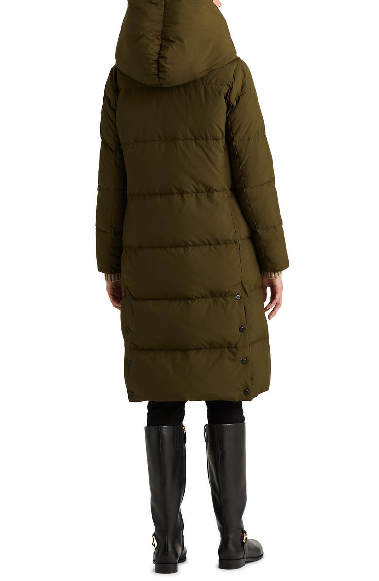 Lauren Ralph Lauren Pillow Hood Longline Down & Feather Jacket Nordstrom