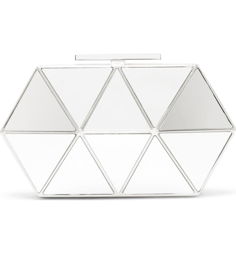 VINCE CAMUTO 'Aleni' Clutch, Main, color, MIRROR/ SILVER