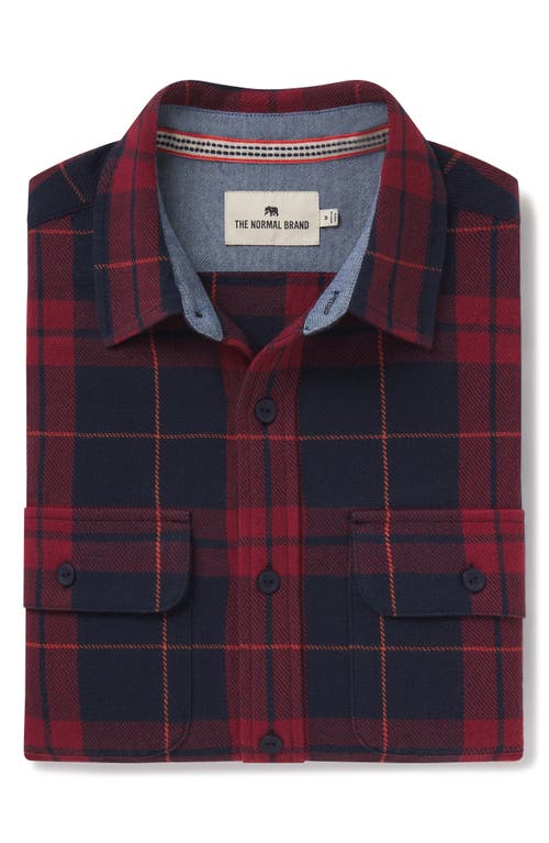 The Normal Brand Mountain Regular Fit Flannel Button-up Shirt In Garnet Plaid