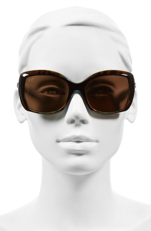Maui Jim Orchid 735 10p Sunglasses In Tortoise Peacock/hcl Bronze