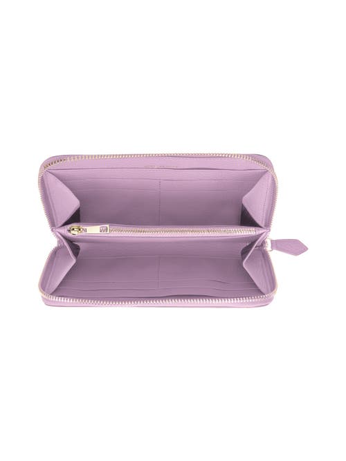 Shop Teddy Blake Zipwallet Stampato In Lilac