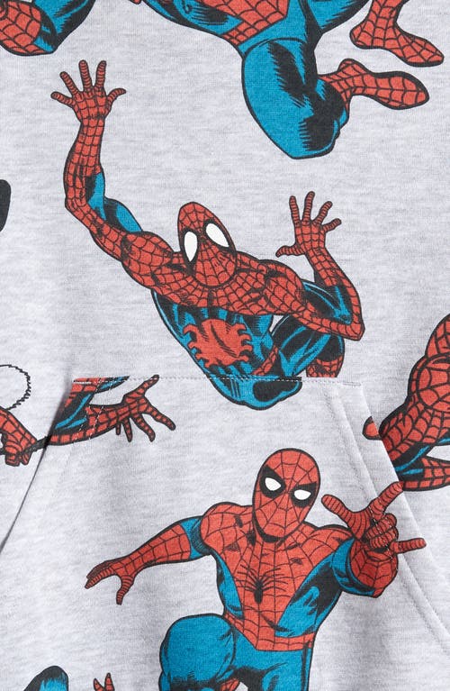 Shop Jem Kids' Spiderman™ Graphic Hoodie In Heather Grey