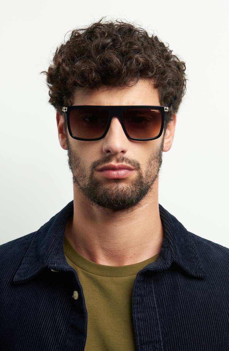 Carrera Eyewear 58mm Flat Top Rectangular Sunglasses | Nordstrom