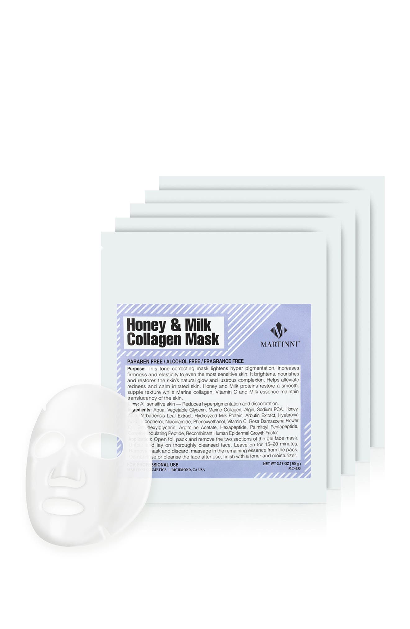 Martinni Masks Honey And Milk Collagen Face Mask