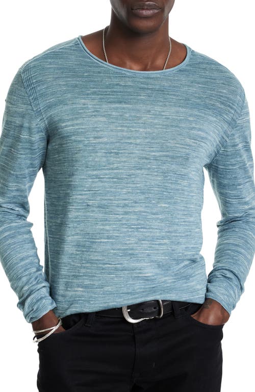 John Varvatos Omar Space Dye Linen Blend Crewneck Sweater at Nordstrom,