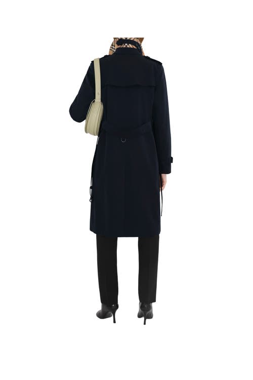 Burberry Long Kens In Coal Blue