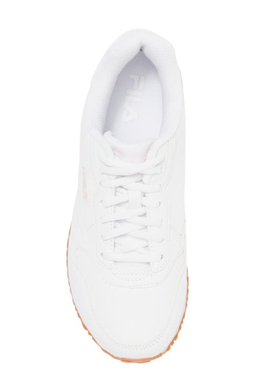 Shop Fila Cress Pb Gum Sneaker In White/gum