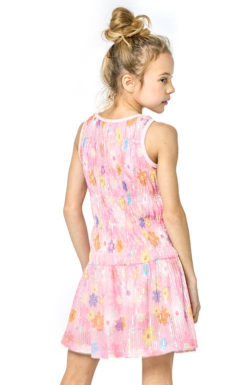 Shop Hannah Banana Kids' Smocked Floral Dress In Pink/mul