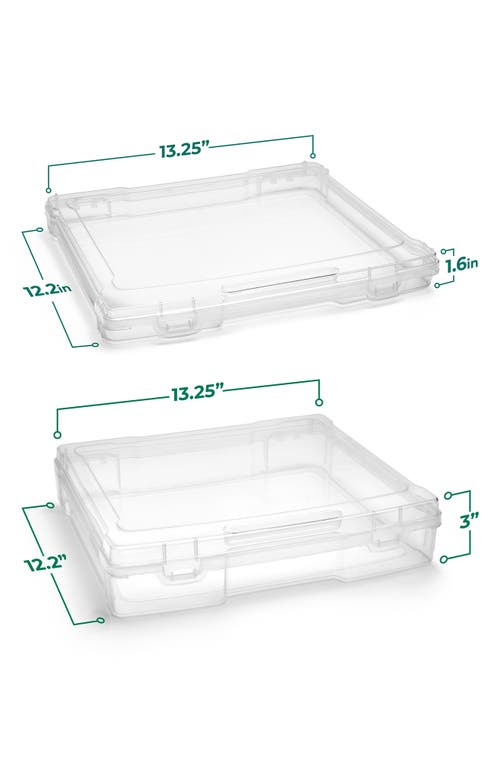 Sorbus Portable Project Case 9-piece Set In Clear