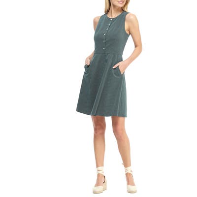 Gal Meets Glam Collection Meg Sleeveless Jacquard Fit & Flare Dress, Green (Nordstrom Exclusive)