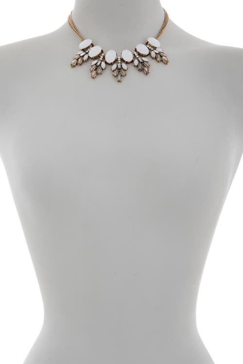 Olivia Welles Nicole Crystal Statement Necklace In Gold/grey